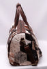 Natural cowhide duffel luggage bag