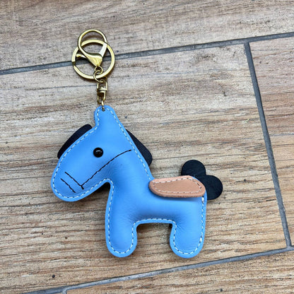 Leather horse keychain cute pony bag charm gift accessory 4