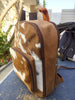 Exquisite Brown White Cowhide Backpack