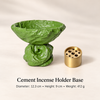 Modern Incense Holder in Cement with Sculptural Pedestal Bowl 6