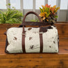 Tooled Cowhide Travel Duffle Bag