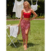 Ruched split thigh maxi dress