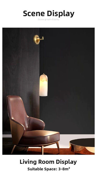 All-Copper Spanish Marble Wall Lamp