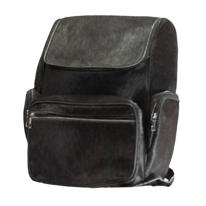 Natural Black Cowhide Backpack Bag