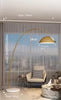 Modern curved arc floor lamp for living rooms B-Large size-gold