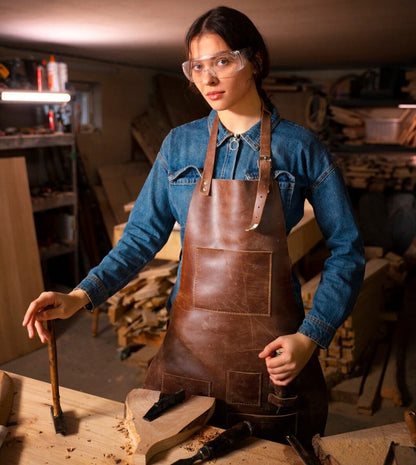 Genuine leather welding apron