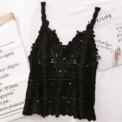 Crochet lace openwork camisole vest top 3