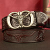 Men’s Ox Leather Belt Genuine Leather Automatic Buckle Waist Belt