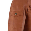 Handmade Brown Leather Jacket Slim fit