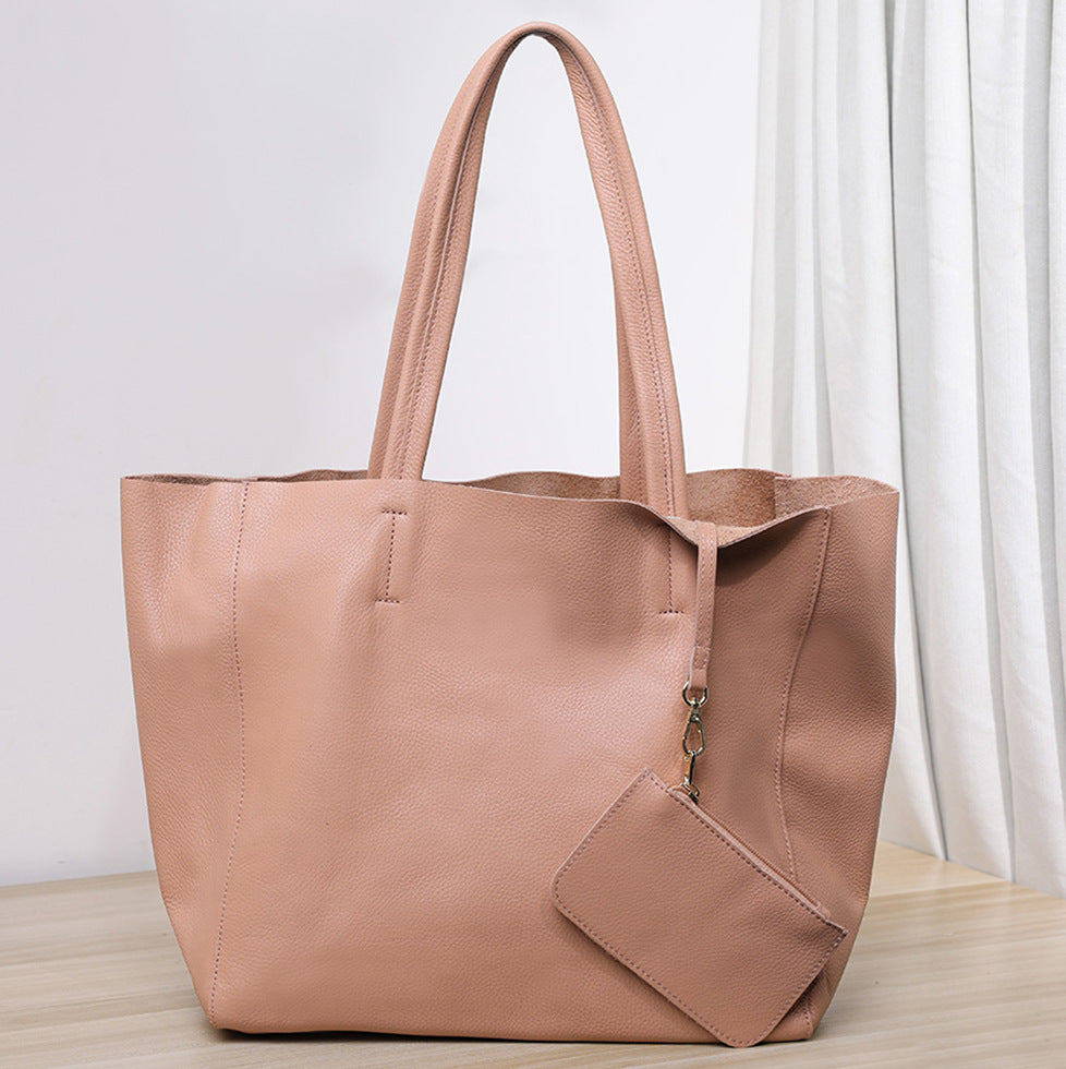 Women’s Large Leather Shoulder Tote Bag For Office