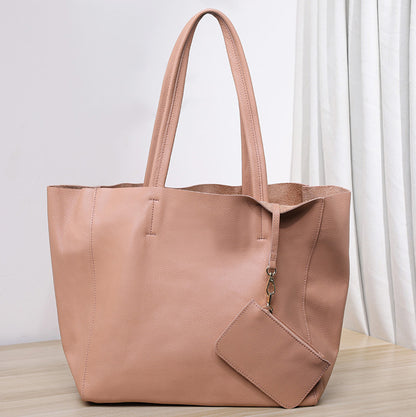 Women’s Large Leather Shoulder Tote Bag For Office
