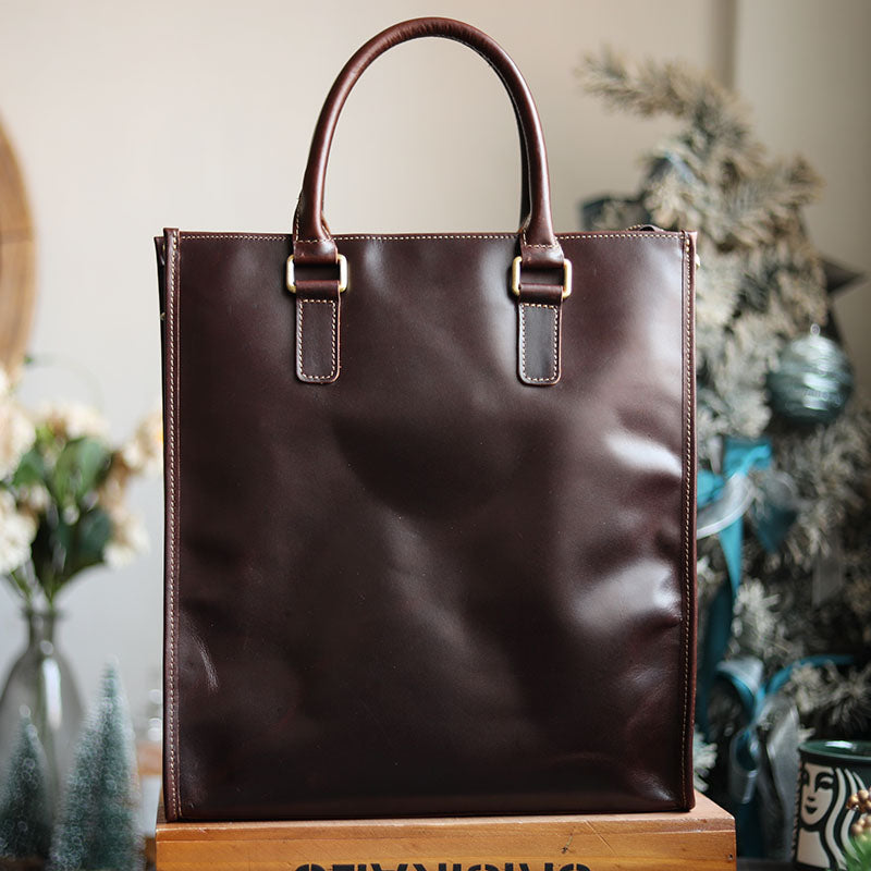Men Leather Tote Bag with Crossbody