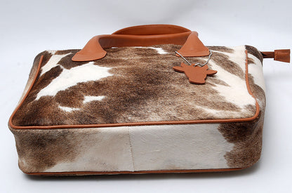 Faded Natural Cowhide Tote Bag