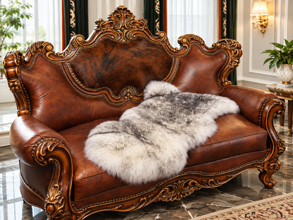 Genuine Sheepskin Throw for Sofa, Bedside and Living Room Decor
