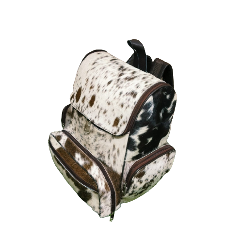 Cowhide Backpack Natural Speckled