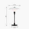 Mushroom Glass Bedside Light with Button Switch