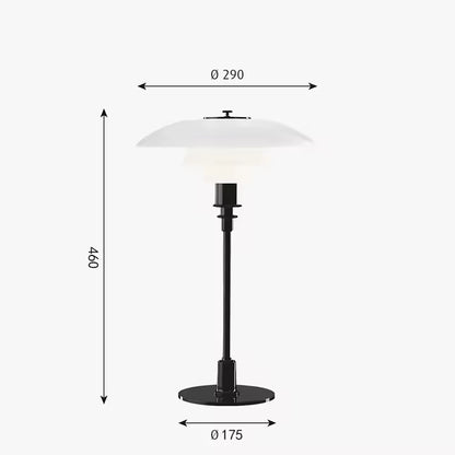 Mushroom Glass Bedside Light with Button Switch
