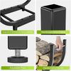 Firewood storage rack with carry handle