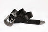 Embossed Genuine Leather Western Belt with Antique Buckle