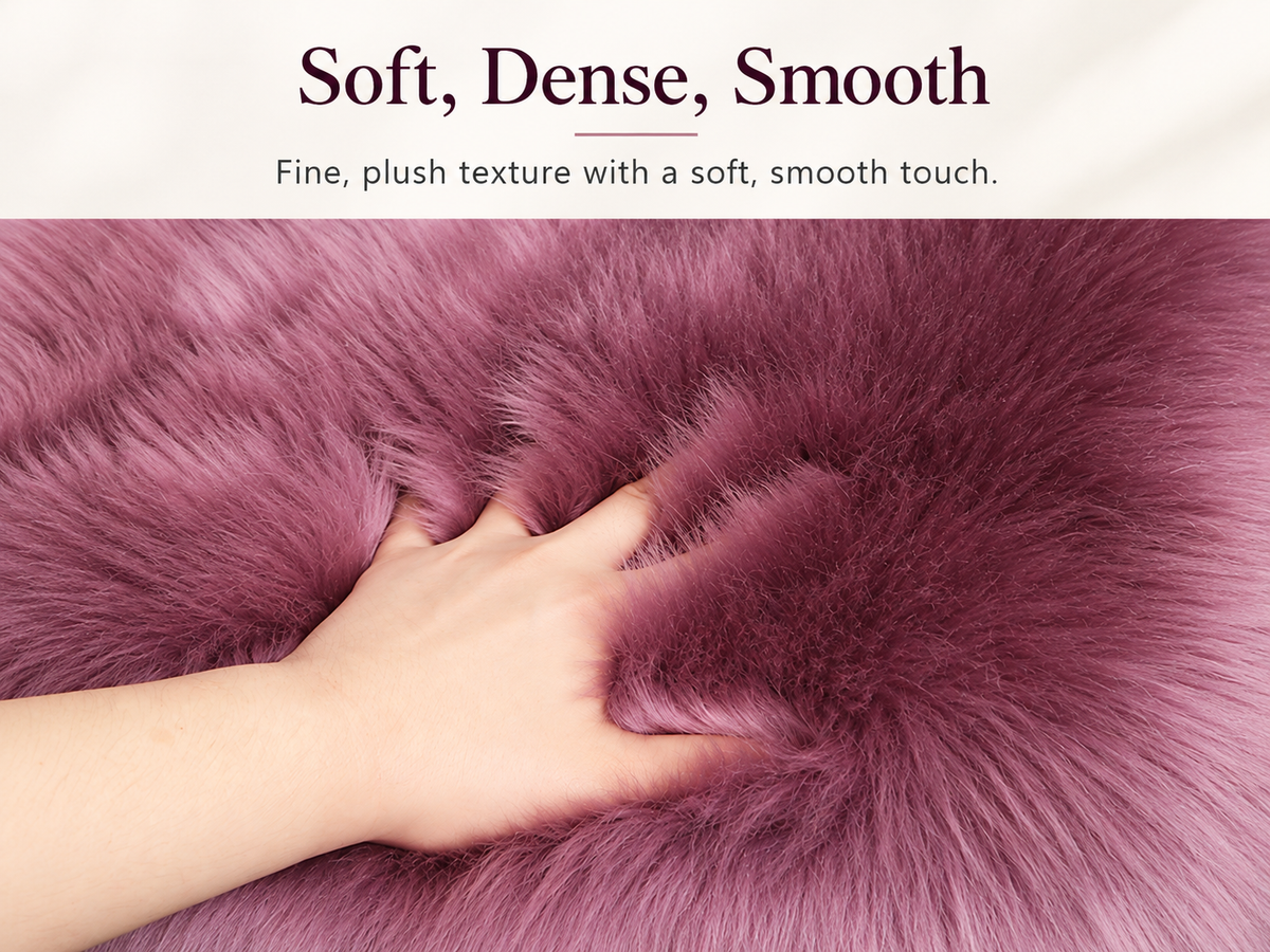 Genuine Sheepskin Throw for Sofa, Bedside and Living Room Decor