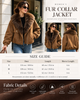 Women’s Brown Fur Collar Bomber Jacket