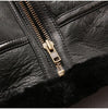 Men Sheepskin B3 Shearling Leather Aviator Flight Jacket