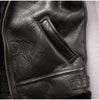 Men Sheepskin B3 Shearling Leather Aviator Flight Jacket