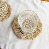 Handcrafted Raffia Straw Fringed Placemats