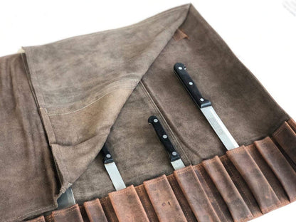 knife roll real leather