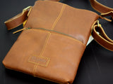 Real leather customized shoulder sling bag