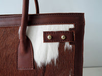 Real Natural Cowhide Fur Handbag