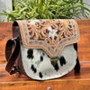 Tooled Cowhide Crossbody Bag