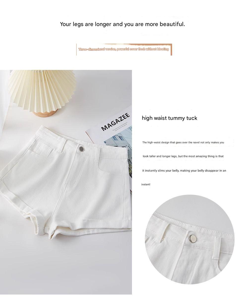 high waisted zipper fly shorts