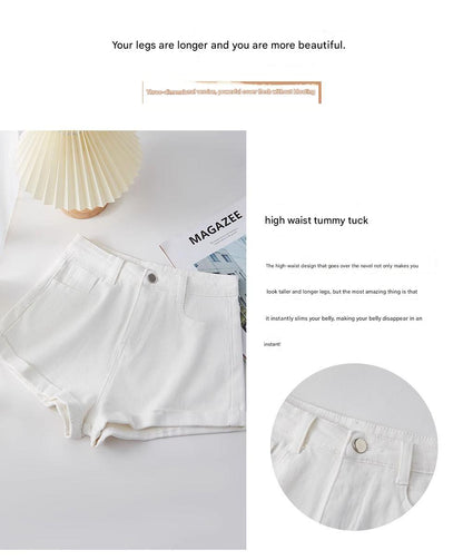 high waisted zipper fly shorts