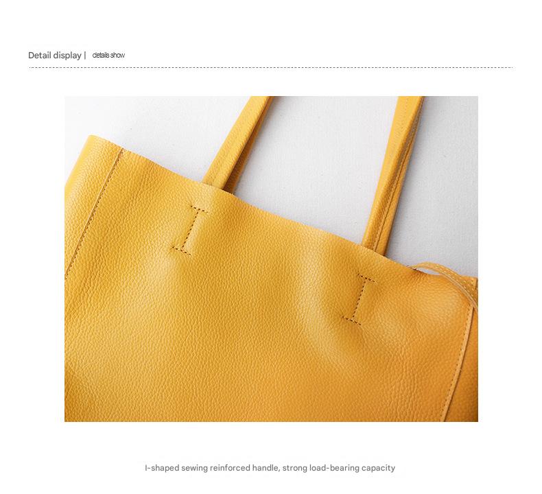 Women Leather Tote Bag Large Capacity Office Shoulder Purse