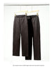 Women’s Brown Stretch Leather Pants High Waisted