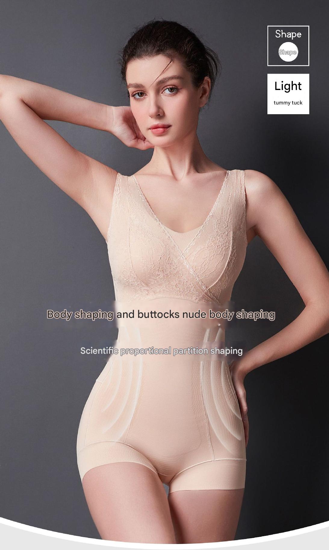 Seamless Lace Body Shaper Bodysuit with Bra and Hip Lift