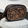 Tooled Leather Crossbody Sling Cowgirl Purse