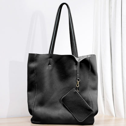 Women’s Large Leather Shoulder Tote Bag For Office