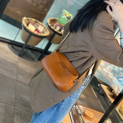 Women's retro leather crossbody bag