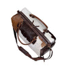 Tricolor Cowhide Duffel Bag With Shoe Compartment