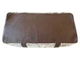 Natural Brown Black White Cowhide Duffle Bag