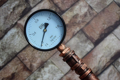 Industrial steampunk copper water pipe floor lamp