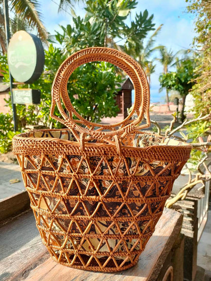 Handcrafted Rattan Tote Handle Bag