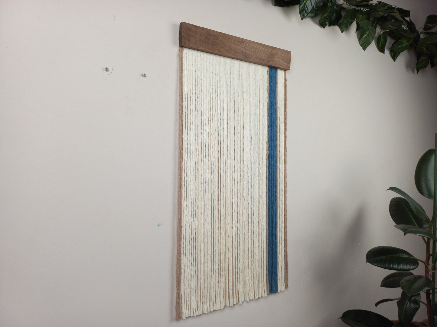 Blue Macrame Wall Hanging Decor