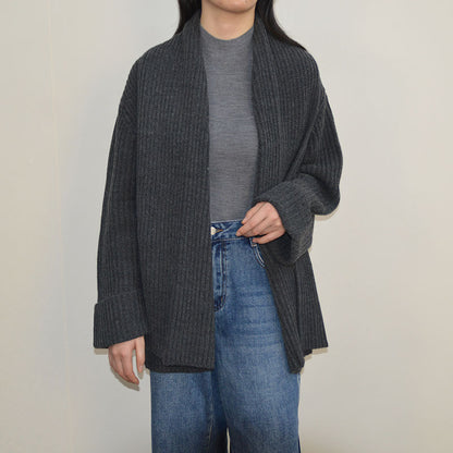 Women's Oversized Wool Knit Cardigan