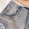 Women's Ripped Denim Micro Shorts