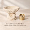 Modern Incense Holder in Cement with Sculptural Pedestal Bowl 7