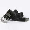 Men's Genuine Rodeo Leather Belt with Silver Buckle