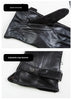 Men's leather gloves with windproof fleece lining